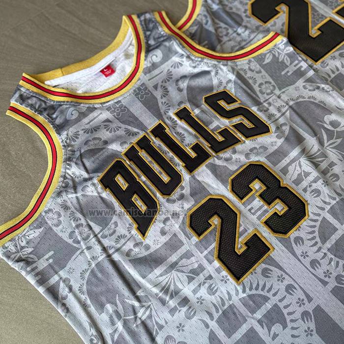 Camiseta Chicago Bulls Michael Jordan NO 23 Mitchell & Ness 1997-98 Blanco